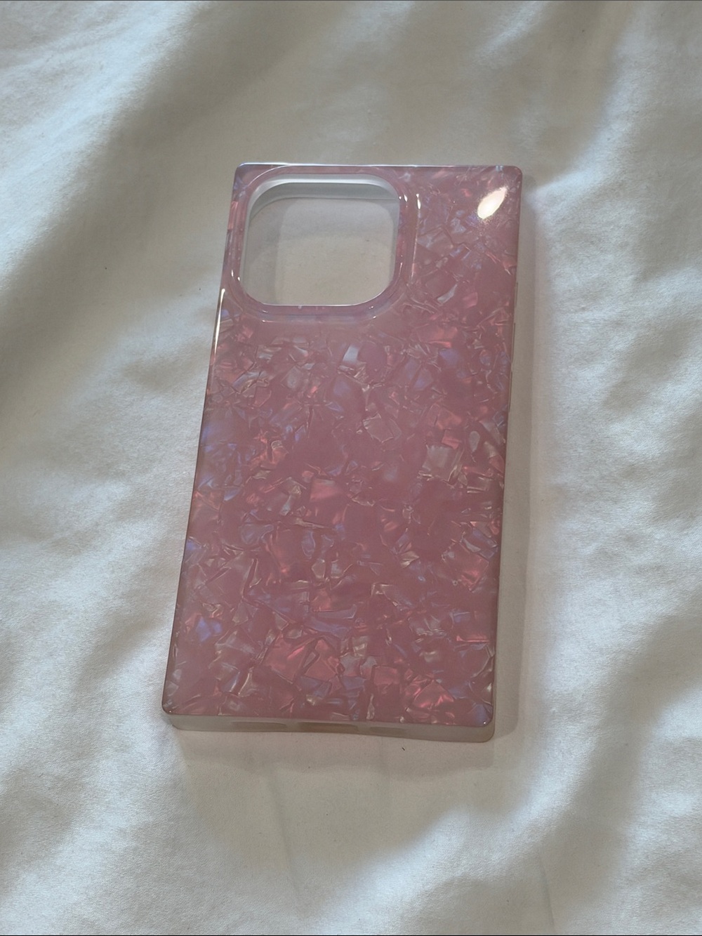 Pink Pearl Effect Phone Case - Compatible Cell Phone Accessory